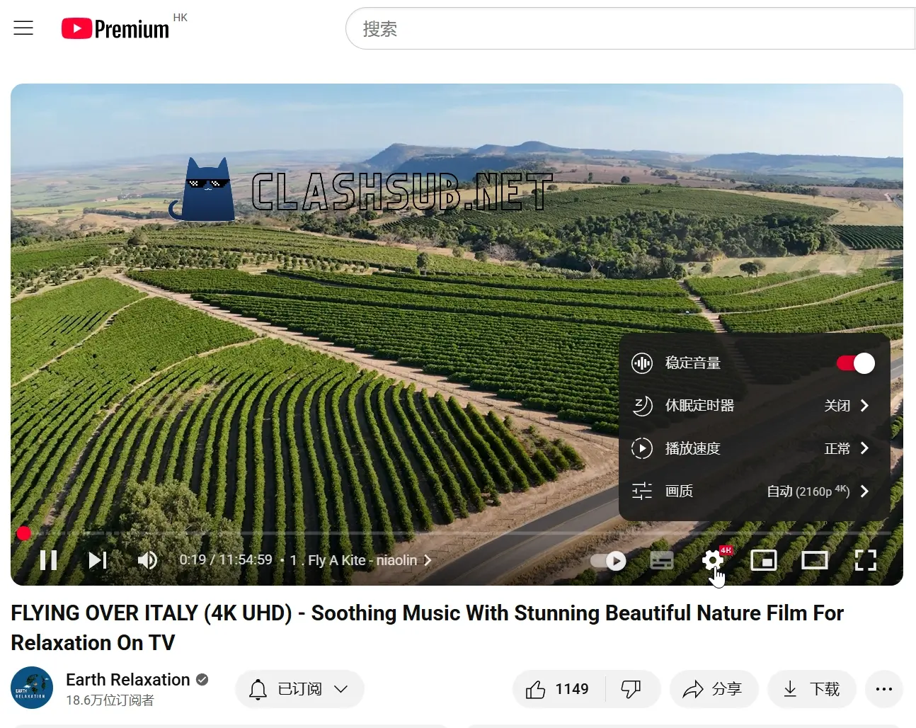 YouTube 画质切换选项 YouTube 画质切换选项